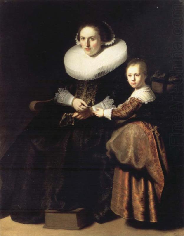 REMBRANDT Harmenszoon van Rijn Susana van Collen,Wife of Jean Pellicorne,and Her daughter Eva china oil painting image